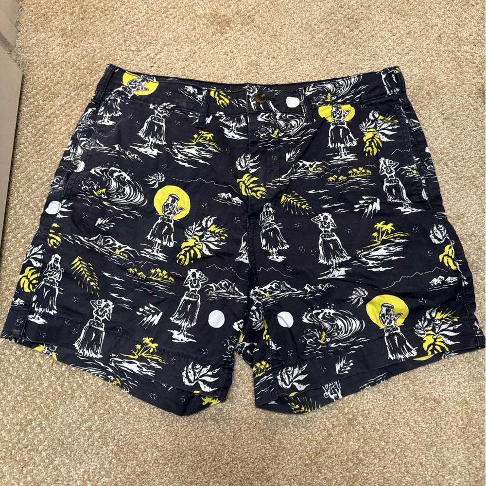 Navy American Eagle Next Level Flex Shorts - Hula Girls - 33 in waist